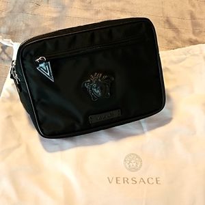 Versace Medusa Head Black Nylon Chest Bag Versace Accessories